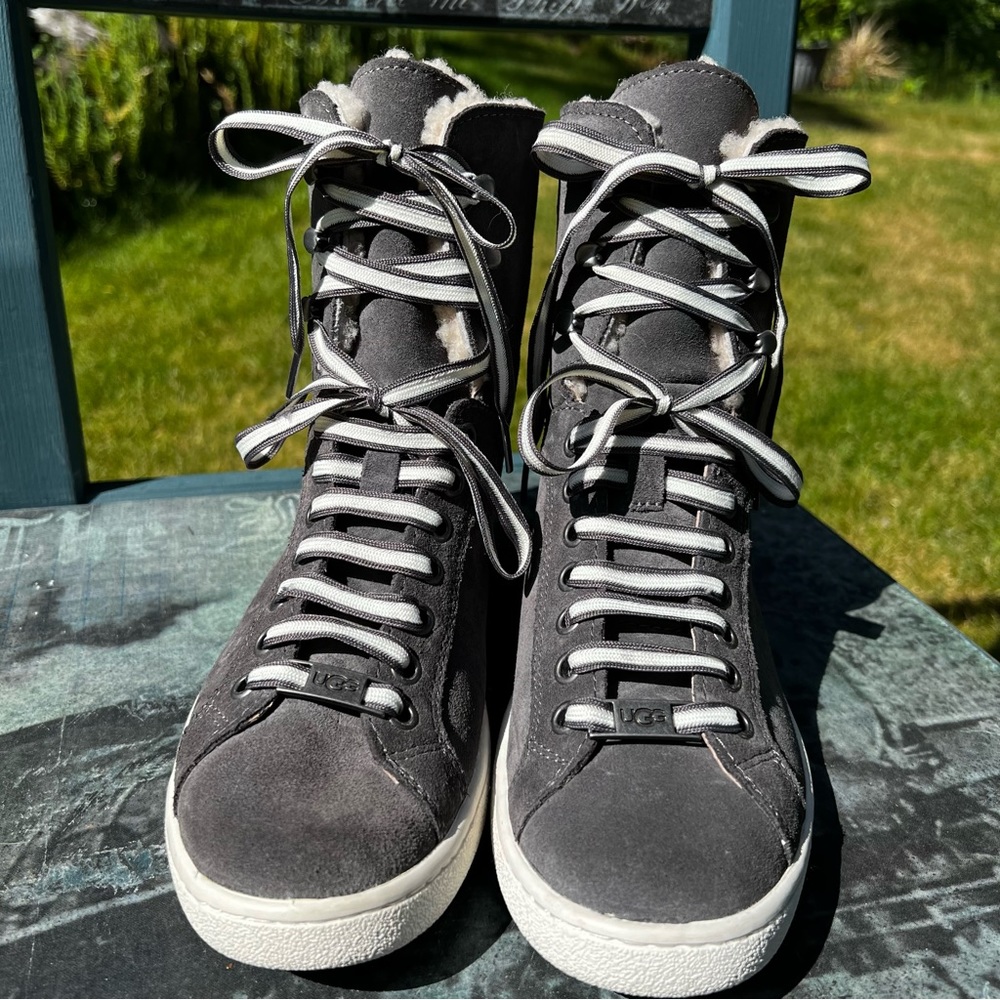 💯UGG STARLYN CHARCOAL SNEAKERS - WOMEN'S - Picture 3 of 15